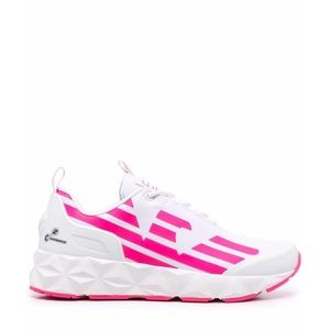 Emporio Armani EA7 Women's 9 US logo print lace-up trainers NEW IN BOX